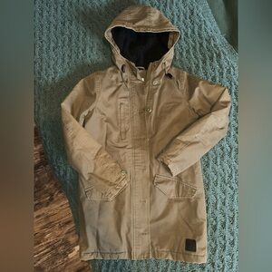 EUC RVCA coat army green
